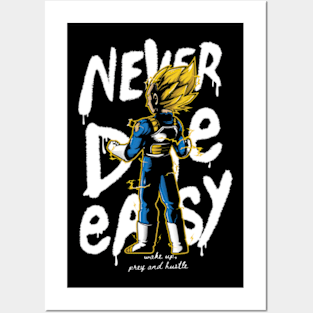 Never Die Easy (Vegeta ver.) Posters and Art